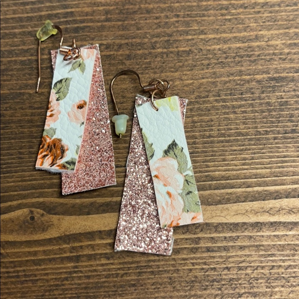 Faux leather earrings